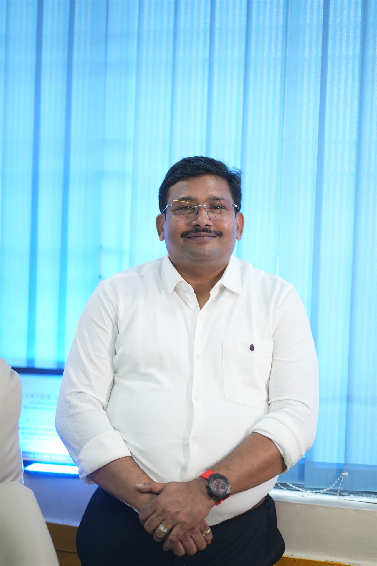 BD Rathore Standing Smart Studio Photoshoot